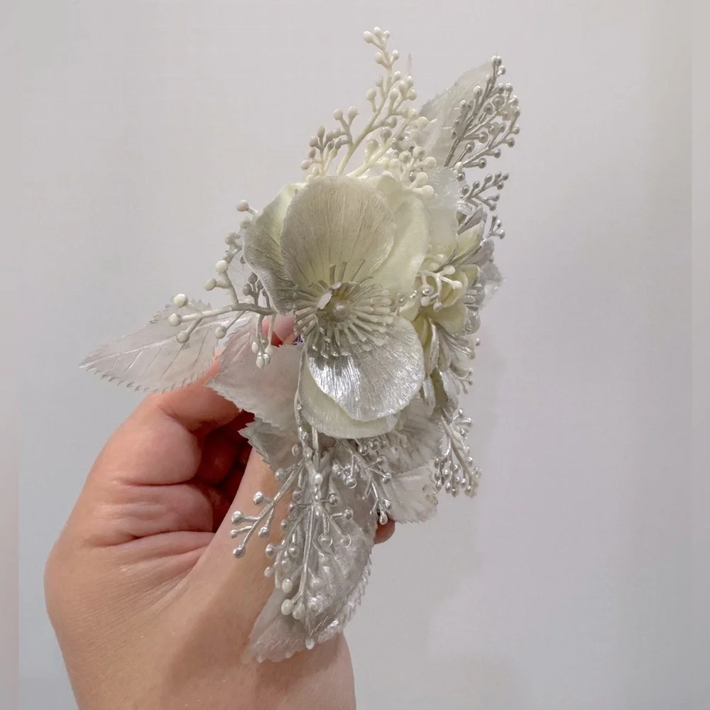Vintage wedding faux floral mid century modern